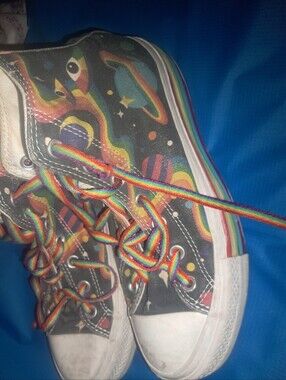 Custom Converse Pansexual Pride Rainbow high tops Limited Edition